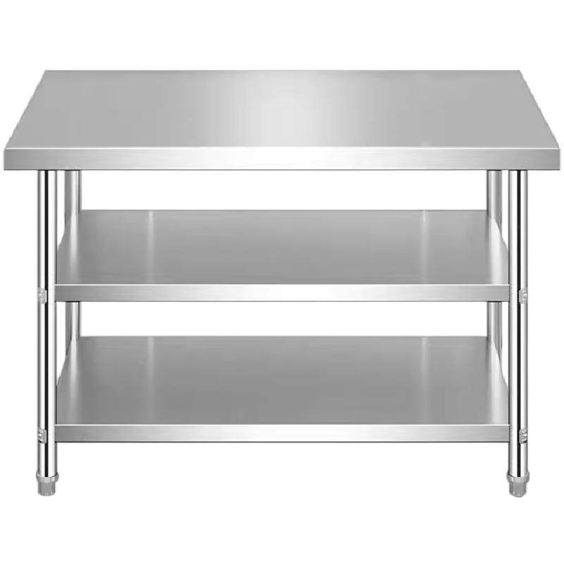 加厚不锈钢商用厨房操作台新款工作台落地置物架多层桌子易清洁架