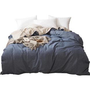 色织水洗纯棉被套被罩单件150X210cm180X200cm230X230cm220X240cm