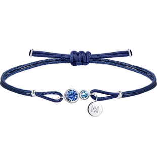 EMPHASIS艾斐诗「形」18K金蓝宝石手绳克莱因蓝手链女91302B