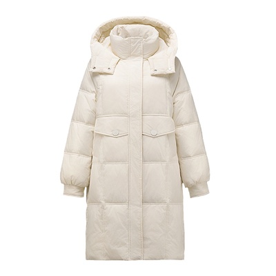 休闲聚酯纤维连帽保暖羽绒服