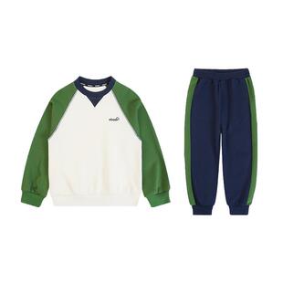 EBAER儿童卫衣套装2026春秋款男童新款春装外套运动两件套童装潮