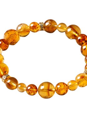 黄水晶手串串珠转运珠手链