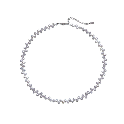 BRI.R/佰色传情巴洛克异形淡水珍珠S925银花瓣链项链手链两款可选