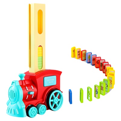 多米诺小火车益智积木玩具