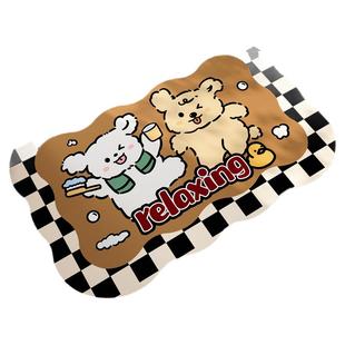 浴室厕所地垫硅藻泥吸水垫卫生间门口脚垫地毯卫浴洗手间防滑垫子