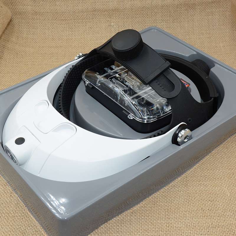 头戴式LED灯放大镜81001H多镜片替换高清老人阅读电子维修十字绣