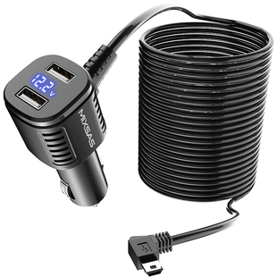 多功能GPS充电器点烟器插头连接线行车记录仪电源线双USB接口车充