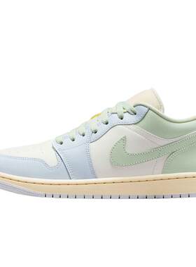 Nike耐克女鞋air Jordan 1 AJ1刺绣低帮鞋运动复古板鞋DC0774-108