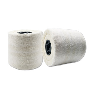 进口拉丝轮不锈钢专用羊毛尼龙砂布轮金属铜打磨拉丝机纤维抛光轮