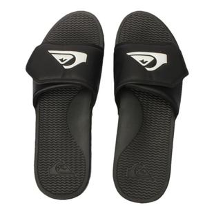 现货包邮Quiksilver2025新款夏季凉拖鞋男士魔术贴黑色一字拖软底