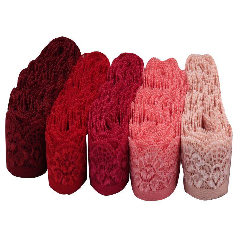 彩色弹力蕾丝花边辅料手工DIY布料衣服裙摆裙下边装饰窄黑白材料