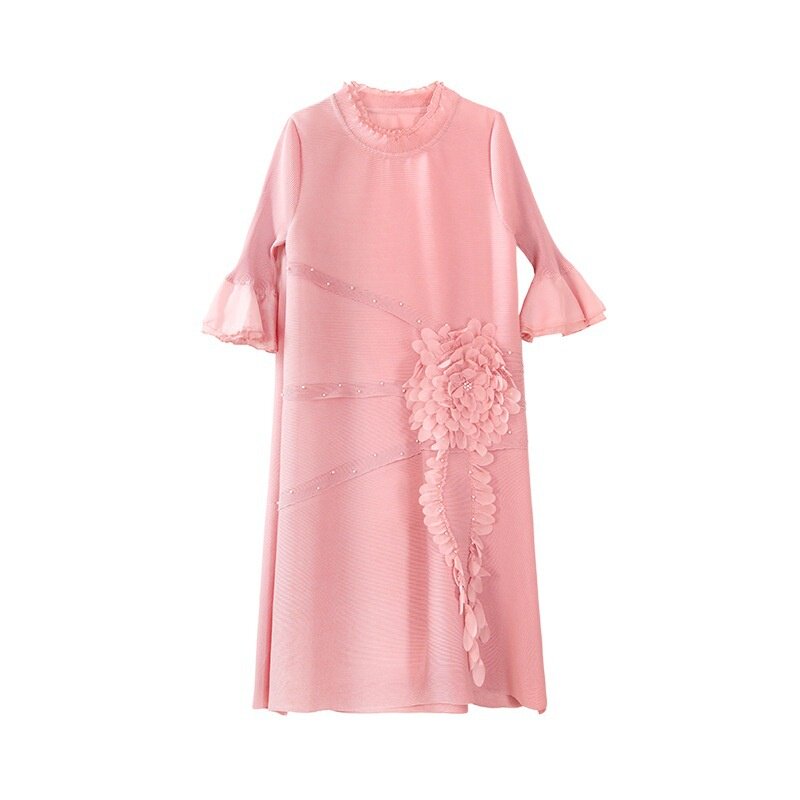 红色婚宴妈妈大码礼服连衣裙