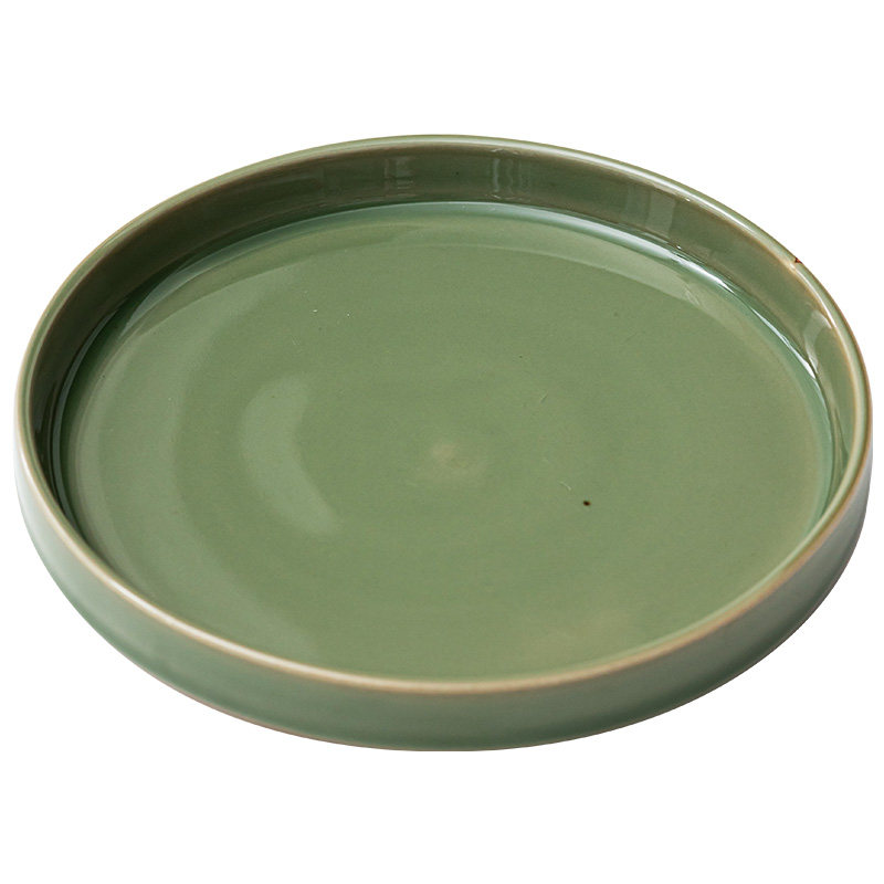 复古陶瓷茶盘圆形干泡功夫日式