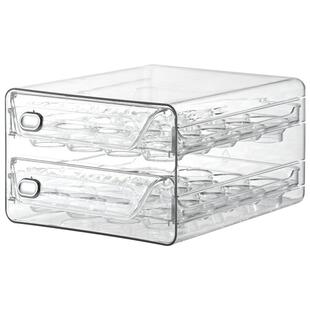 鸡蛋收纳盒透明双层抽屉式冰箱专用保鲜盒家用食品级鸡蛋架托盘盒