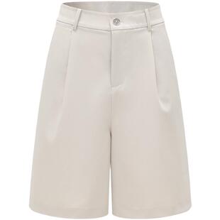 Navigare意大利小帆船通勤女休闲中裤26春夏新款百搭遮肉五分裤