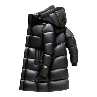 90%鹅绒衣长款极寒加厚雪中飞背带羽绒服男连帽泡芙情侣款200克+