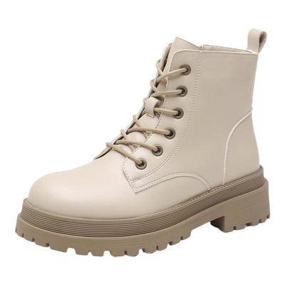 大东官方正品黑色厚底加绒马丁靴