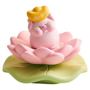 可爱小猪摆件工位稳定情绪神器办公室玄学解压治愈桌面装饰礼品