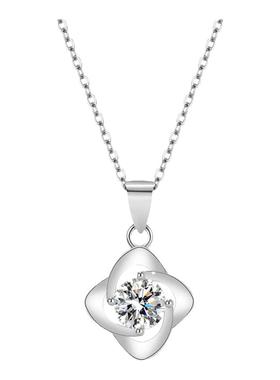 幸运四叶草999足银小众项链