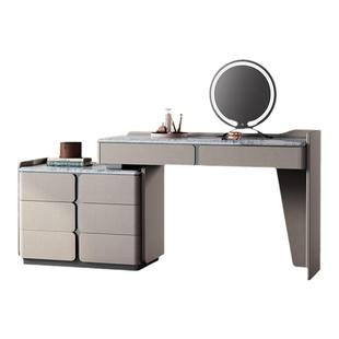 诚骏大理石化妆桌斗柜一体高端轻奢意式风别墅豪宅天然奢石梳妆台