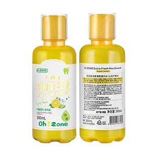 欧志姆韩国进口劲爽清新漱口水含氟无酒精沁爽柠檬味清新口气
