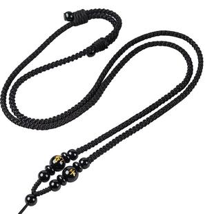 十二生肖马年本命年红绳吊坠挂绳玛瑙玉石玉佩翡翠绳子编织项链绳