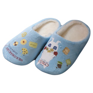 静音的地板鞋毛茸茸暖和柔软舒适出口日本正品猫咪保暖棉拖鞋家居