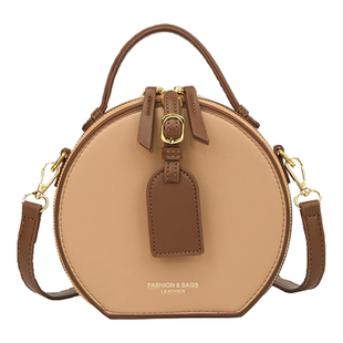 Clean Knоck圆形包包女2026新款单肩斜挎包复古小包圆饼老花女包