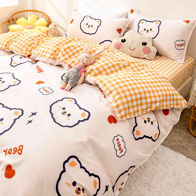 被套单件春秋学生宿舍单人150x200x230双人磨毛180水洗棉床单被罩