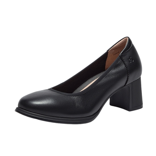 Mirabell2026春季商场同款通勤粗跟女皮鞋单鞋牛皮5cmU3N14AQ6