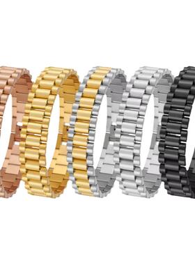 男女钛钢欧美手表带手链