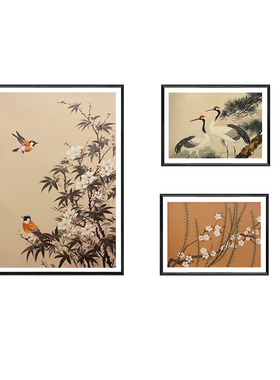 高级感轻法式中古风客厅组合挂画