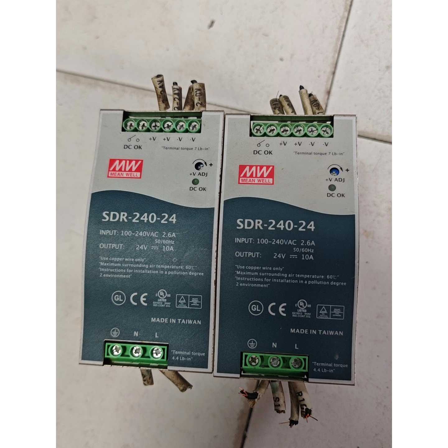 议价-明纬电源SDR-240-24,台湾制造,输入电压100-24