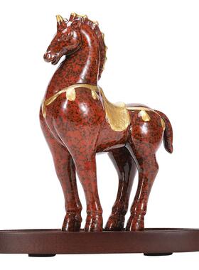 小马中式客厅玄关酒柜工艺品摆设