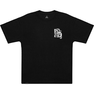 EYE OF STARK x PLUMB 新路虎卫士烫画黑t恤重磅潮牌痞帅炸街体恤