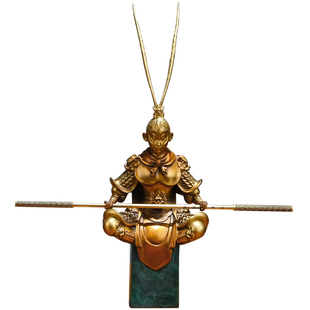 《斗战胜佛》黑神话齐天大圣孙悟空黄铜摆件工艺品书房桌面装饰