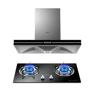 海尔出品统帅欧式顶吸抽油烟机燃气灶一套IT1902家用厨房烟灶套装
