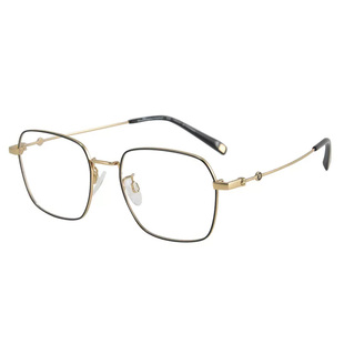 【自营】夏蒙商务钛材镜框男复古气质时尚女全框近视镜架GA38155