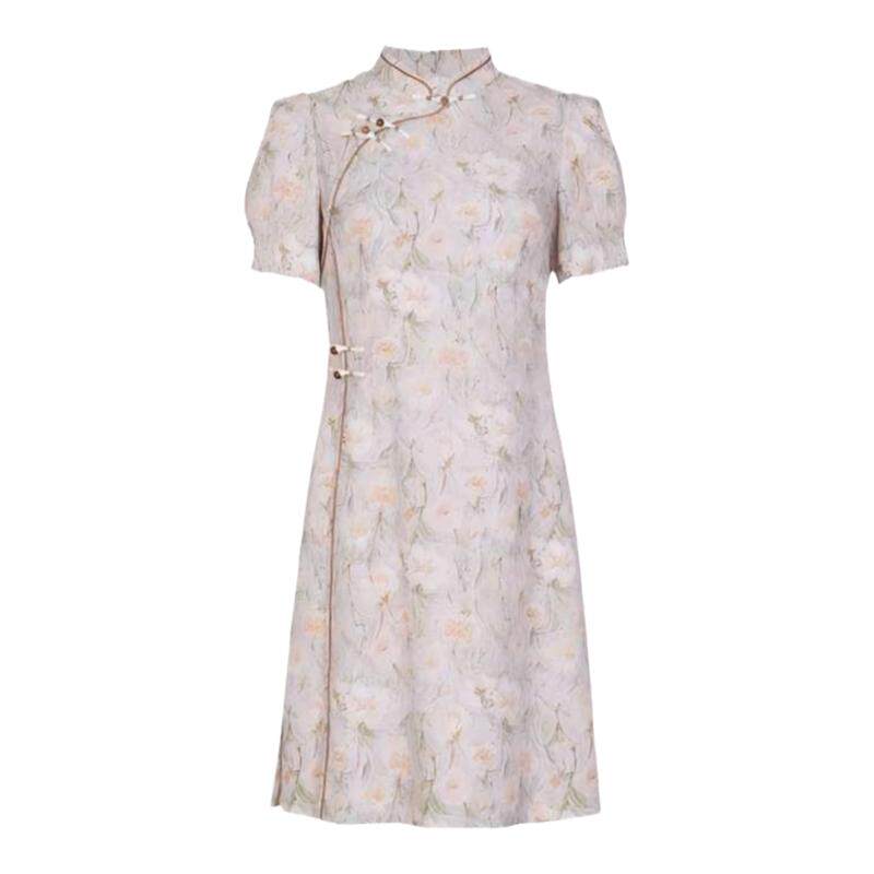 婉甸莫奈印象派旗袍连衣裙夏季新品新中式连衣裙1232N53SJ3A