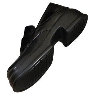 真皮乐福鞋女2026新款春秋复古小皮鞋一脚蹬平底粗跟单鞋大码女鞋