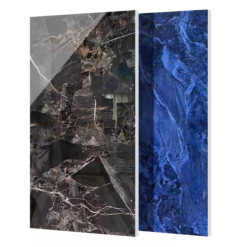 山东奢石瓷砖600x1200亮光黑色大理石客厅工程墙砖地砖防滑耐磨
