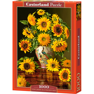 现货Castorland向日葵1000片欧洲进口拼图成人益智玩具原创欧洲