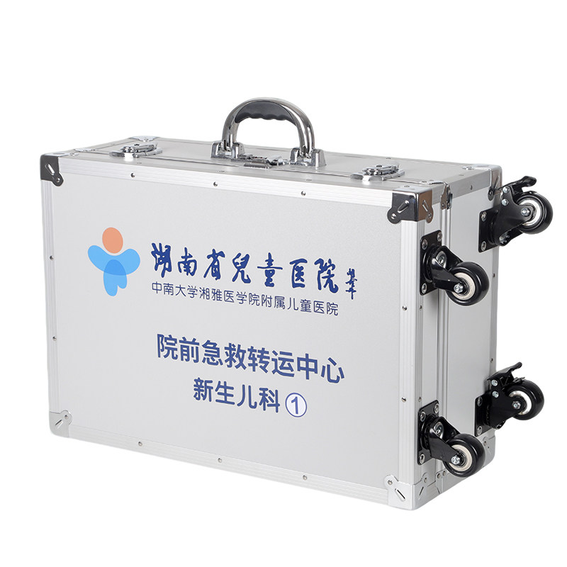 雷霆医疗铝合金医药出诊箱手提拉杆急救箱院前应急转运器械箱定制