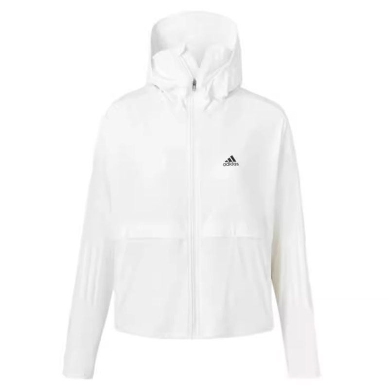 Adidas外套女休闲运动薄款防晒衣连帽速干皮肤衣IT2487 JI1334