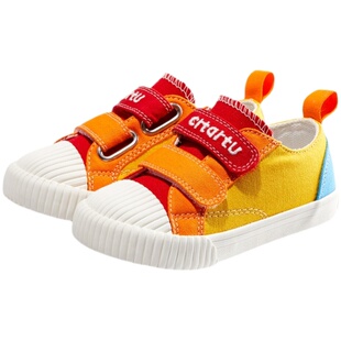 卡特兔帆布鞋女童鞋子春秋童鞋男童布鞋幼儿园室内鞋女儿童饼干鞋