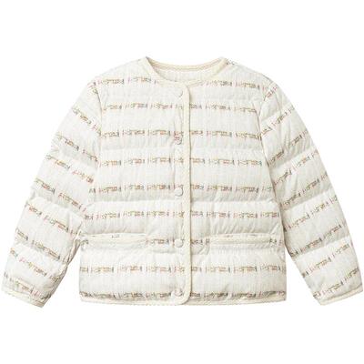 巴拉巴拉女童羽绒服小香风外套薄