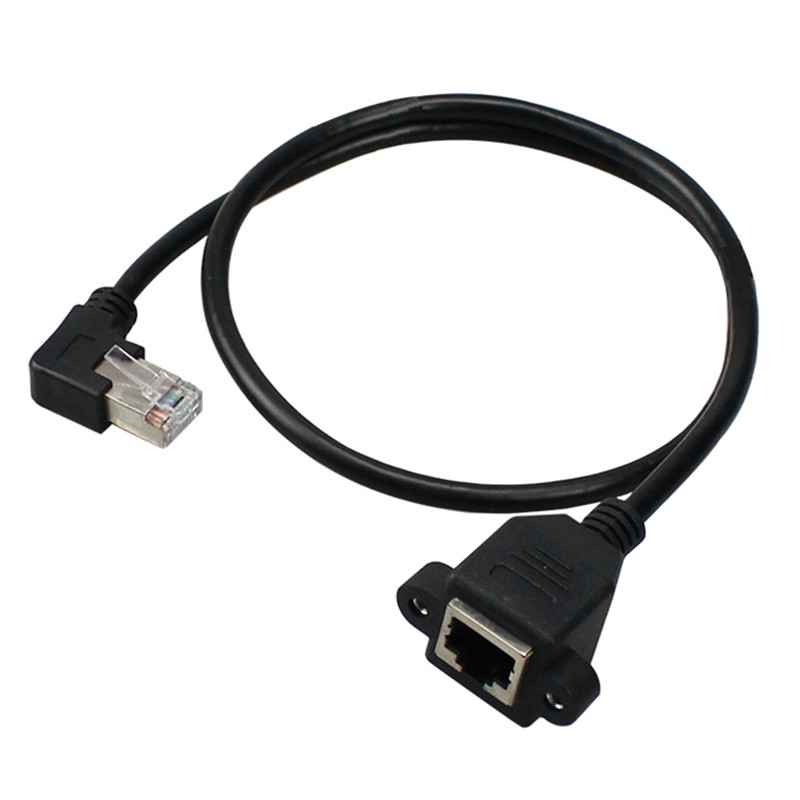 RJ45网线延长线带耳朵可固定座带螺丝孔RJ45网络公对母网口延长线