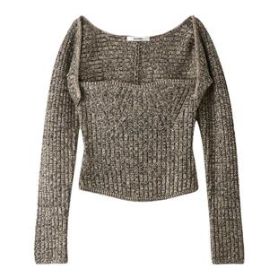 SNIDEL秋冬款针织抹胸针织坎肩开衫上衣两件套SWNT245099