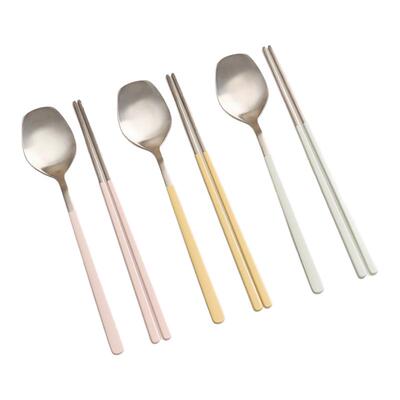 ins风韩国cher餐具扁筷子勺子