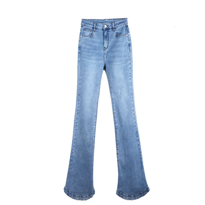 显瘦微喇叭高腰直筒马蹄裤女裤